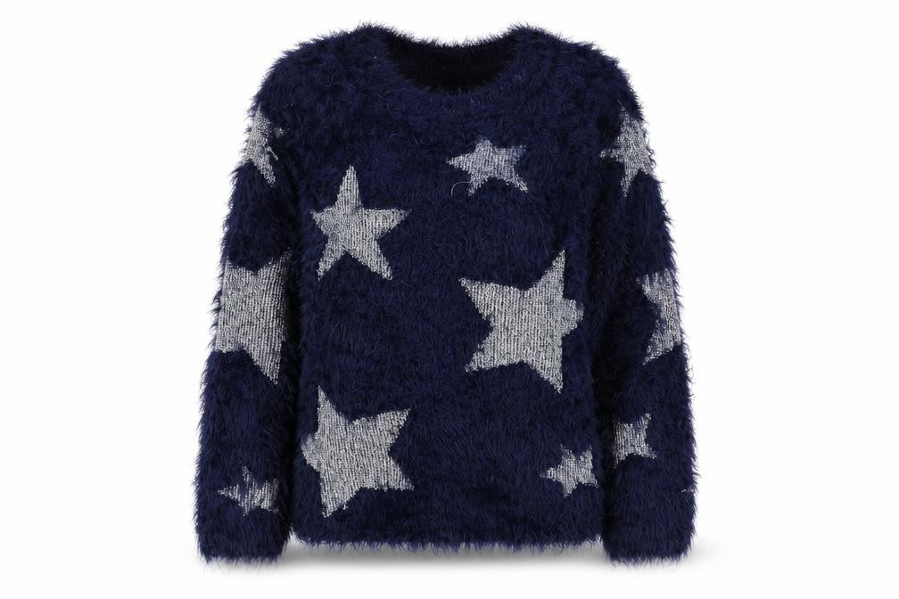 BPSTER Girls Blue Argyle/Diamond  Pullover Jumper Size 7-8 Years