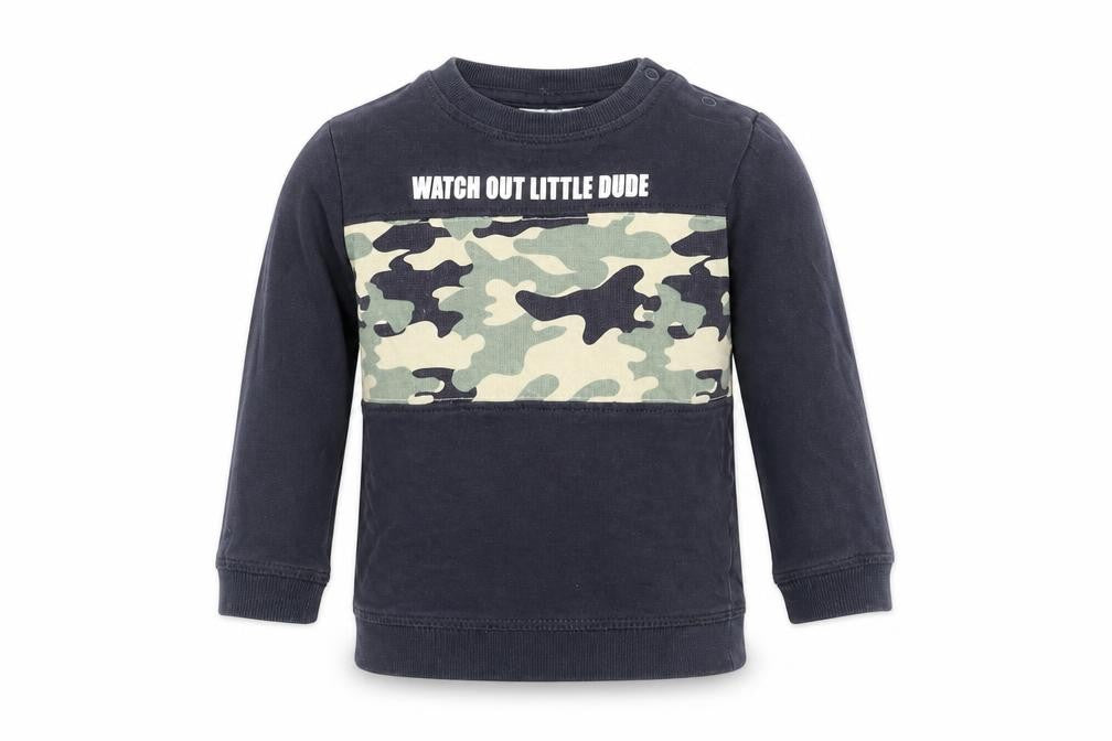 SO CUTE Baby Blue   Pullover Jumper Size 12-18 Months  - Camo detail