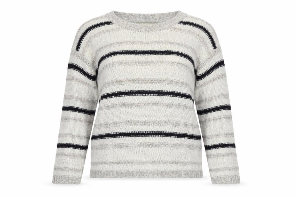 Cameo rose Womens Beige Striped  Pullover Jumper Size M