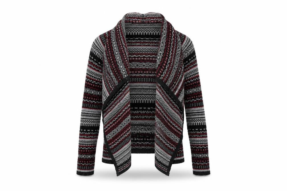 FOREVR 21 Womens Black Geometric  Cardigan Jumper Size S