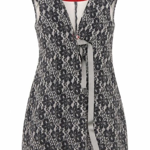Avoca  Womens Grey Floral  Cardigan Jumper Size S