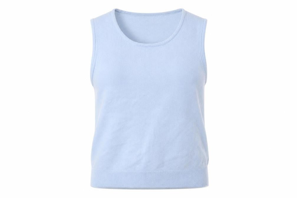 Front view of Debbie Morgan women’s blue jumper, size M