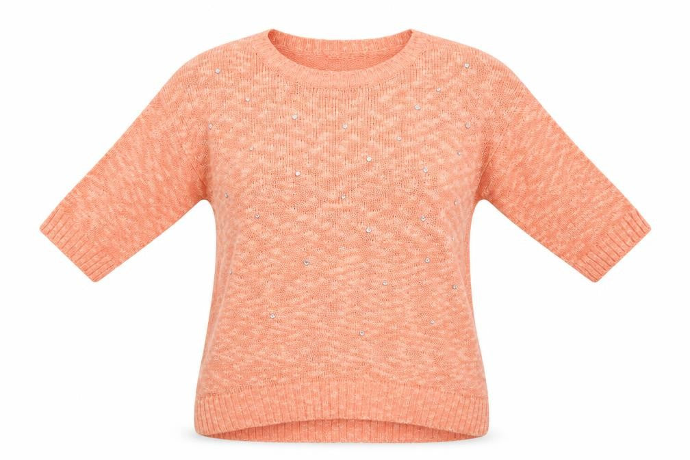 Next Womens Orange  Knit Pullover Jumper Size 12