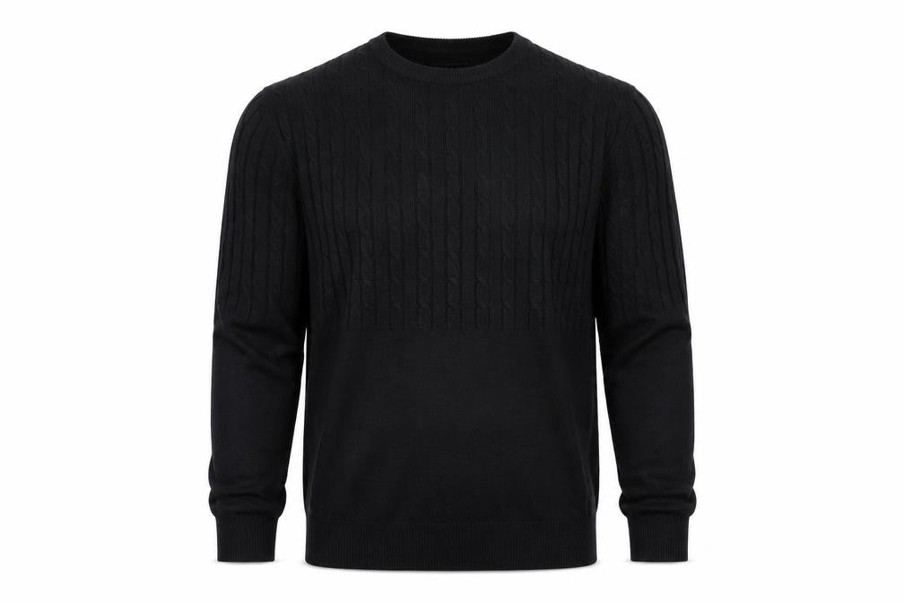 Atlantic Bay Mens Grey  Knit Pullover Jumper Size L