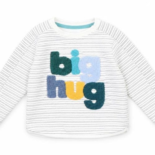 F&F Girls White Striped Rayon Pullover Jumper Size 3-6 Months