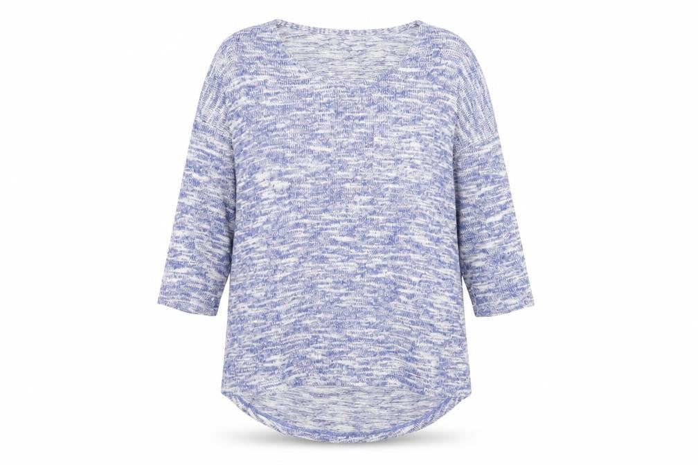 Front view of F&F women’s blue jumper, size UK 8