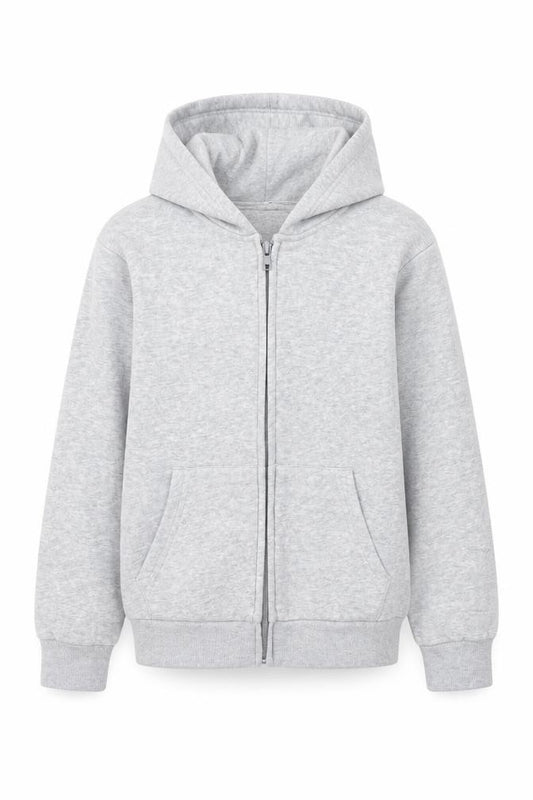 Front view of H&M boys’ grey jacket, size 8, years