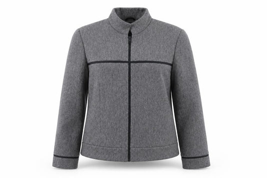 Front view of Select women’s grey jacket, size UK 12