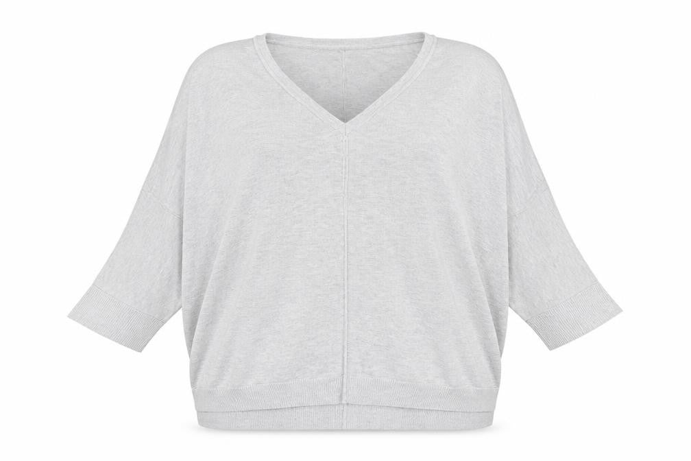 Front view of F&F women’s grey jumper, size UK 16