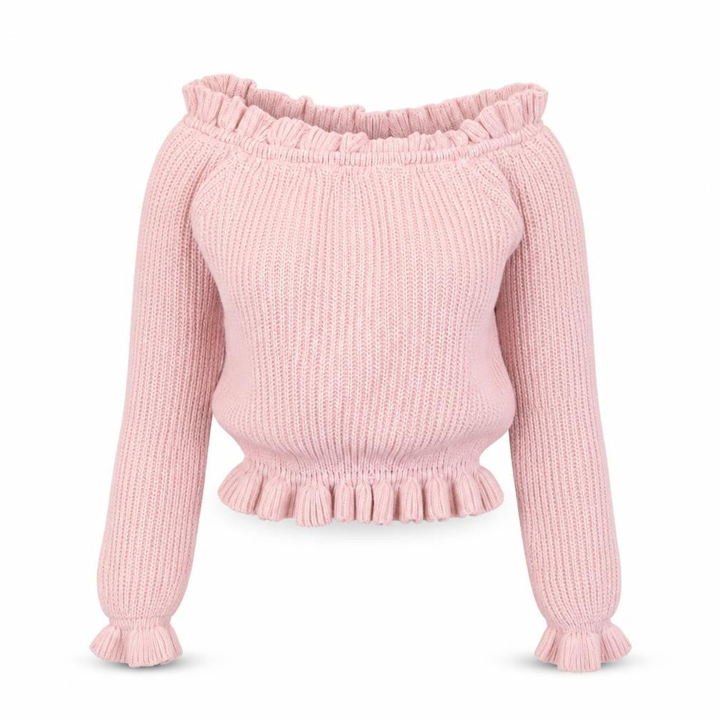 Front view of Select women’s pink jumper, size UK 8