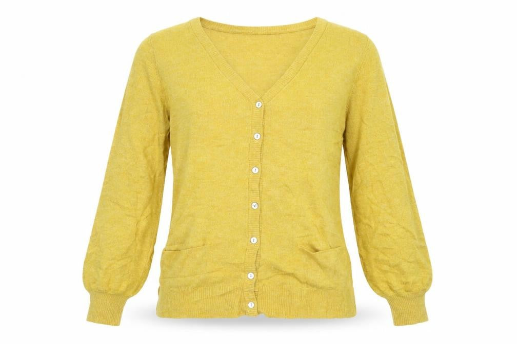 Preworn Womens Yellow   Cardigan Jumper Size S