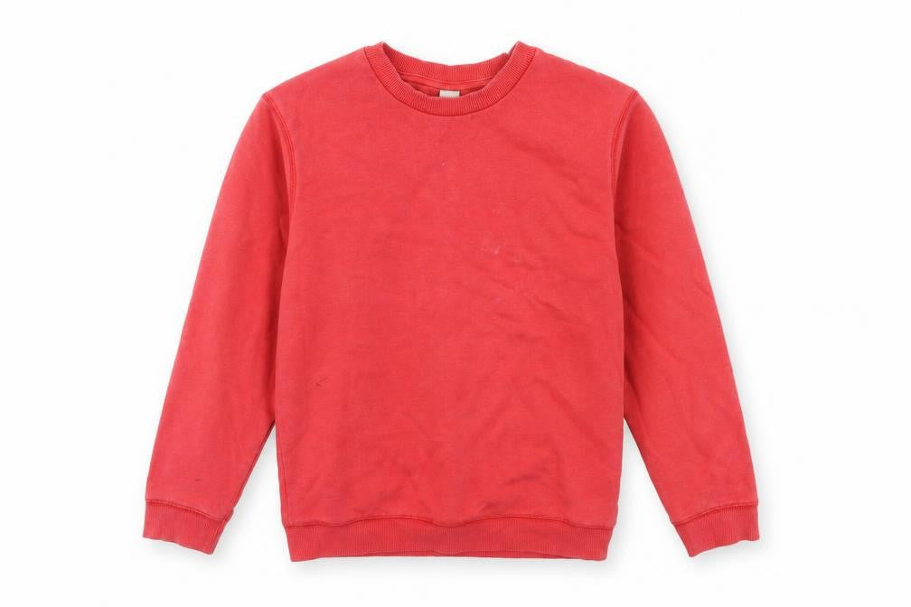Front view of Tu boys’ red pullover sweatshirt, size 9, years