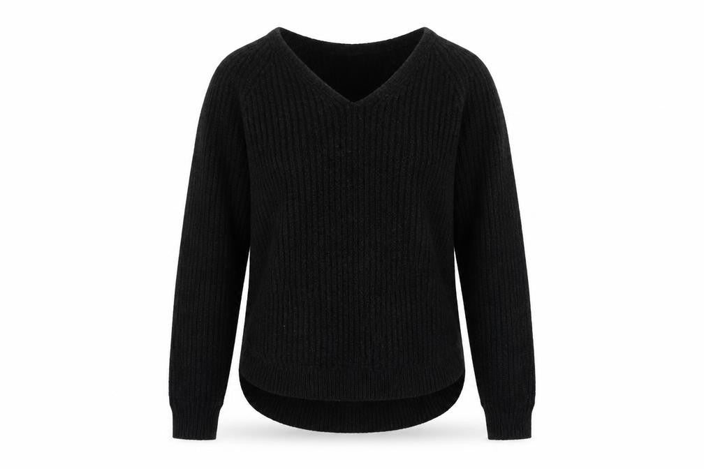Front view of H&M women’s black jumper, size S