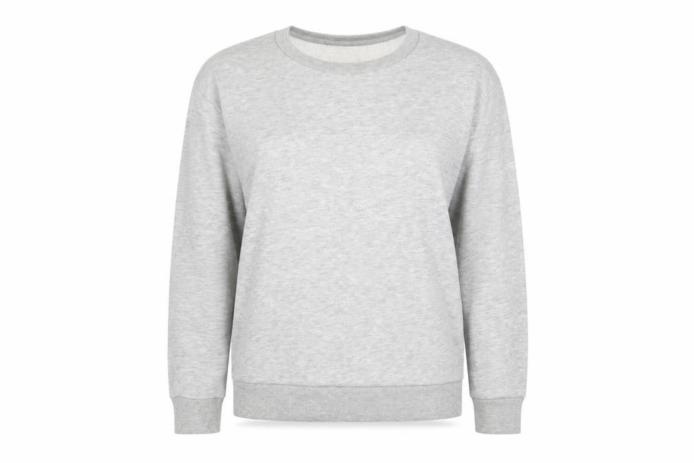 Front view of Atmosphere women’s grey pullover sweatshirt, size UK 10