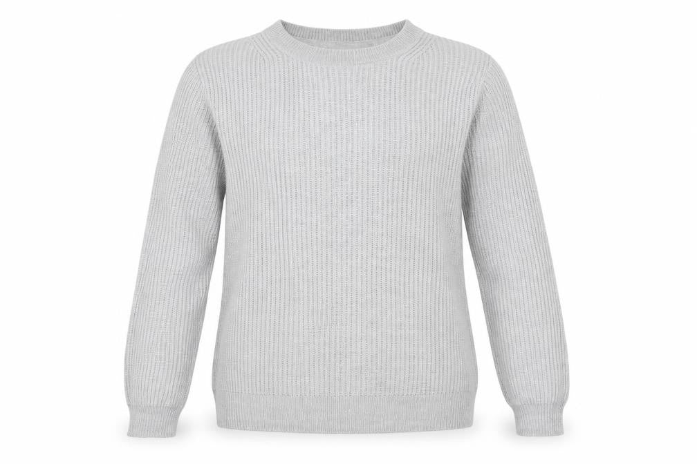 Front view of Atmosphere women’s grey henley jumper, size UK 12