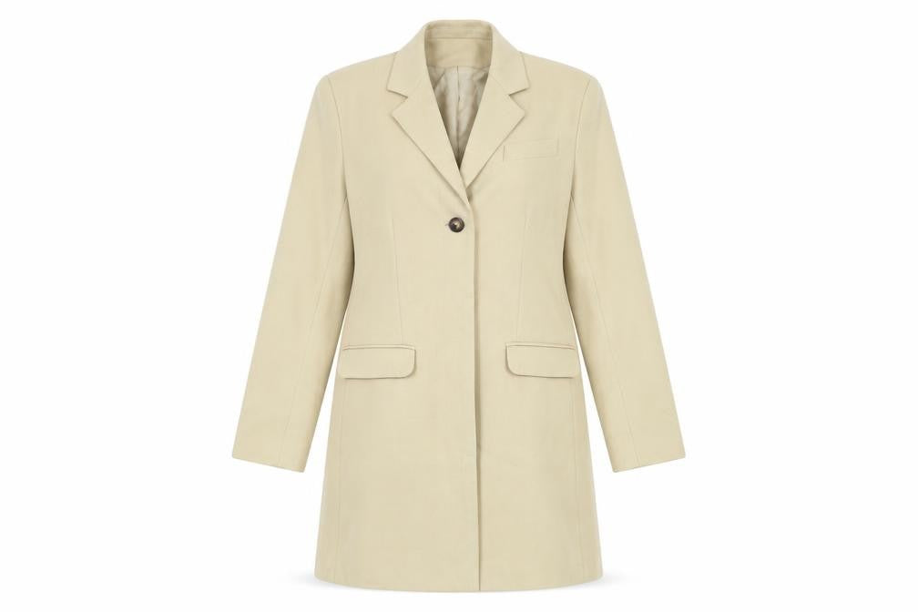 Front view of Richards women’s brown overcoat coat, size UK 12