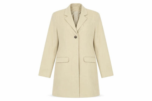 Front view of Richards women’s brown overcoat coat, size UK 12