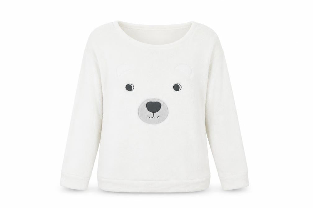 Front view of H&M women’s white jumper, size M