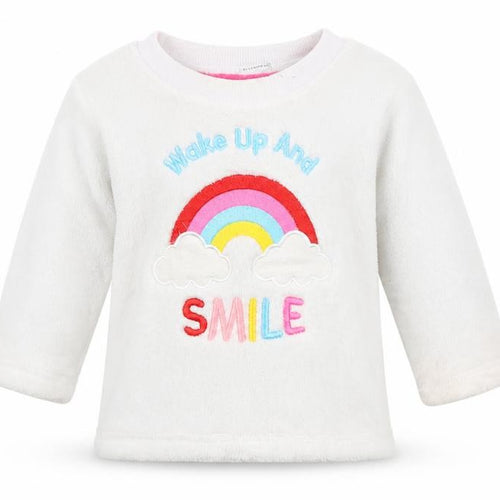 Crafted Baby White   Pullover T-Shirt Size 18-24 Months  - rainbow