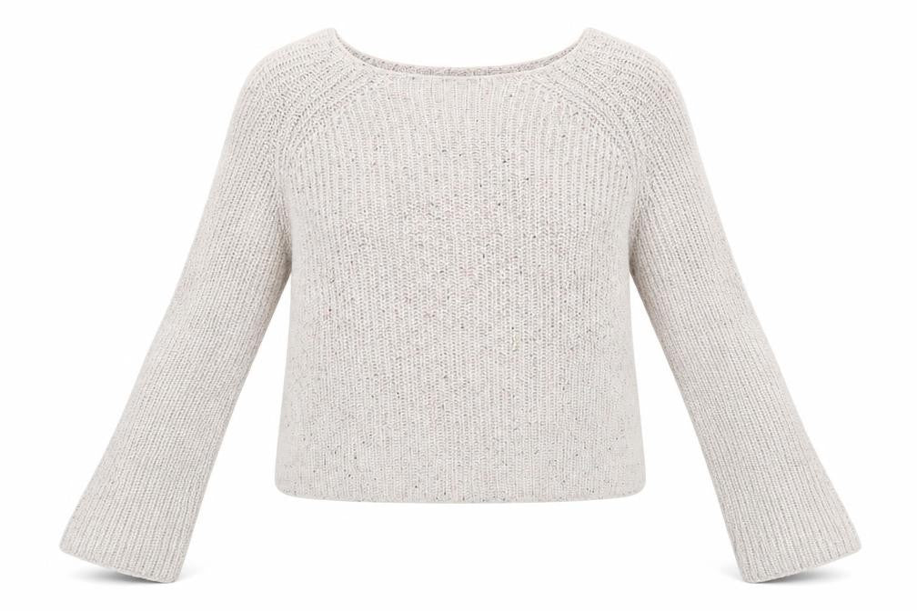 Front view of H&M women’s beige jumper, size XS