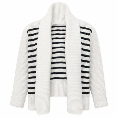 Monsoon Womens Beige Striped  Cardigan Jumper Size S