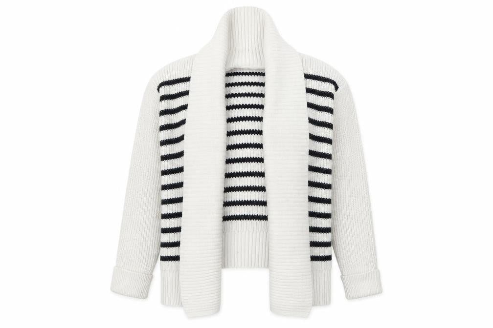 Monsoon Womens Beige Striped  Cardigan Jumper Size S