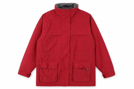 Front view of NX men’s red jacket, size M