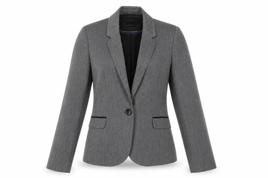 Front view of Preworn women’s green jacket, size M