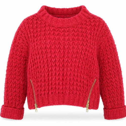 geirge Girls Red   Pullover Jumper Size 5 Years