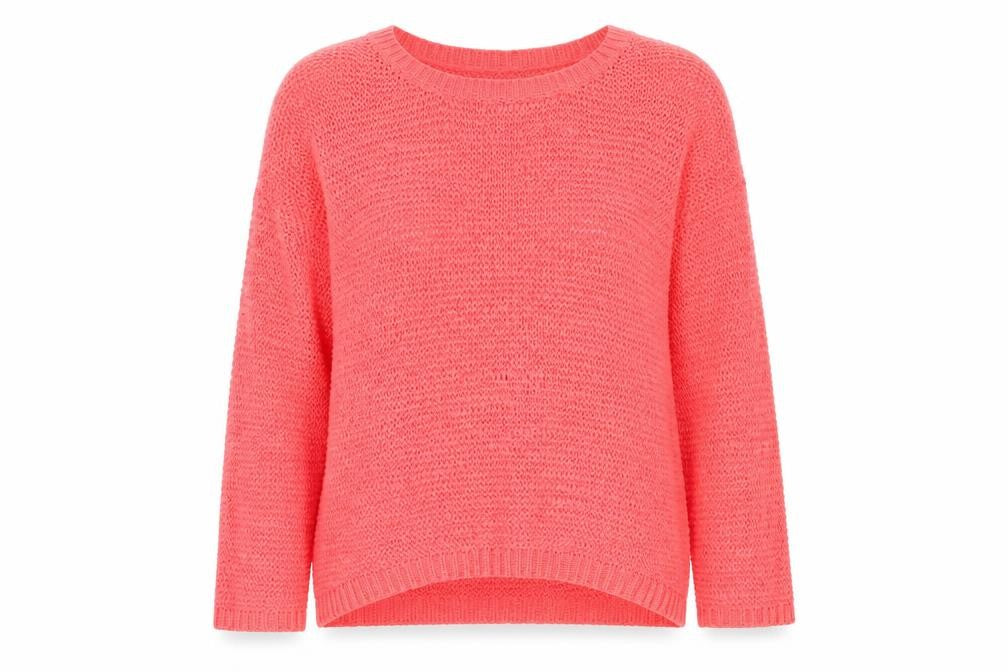 Front view of Preworn women’s pink jumper, size M