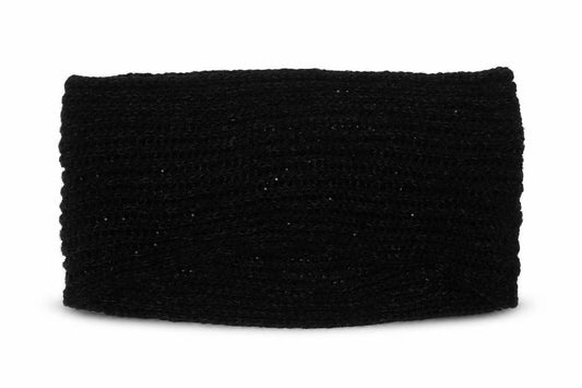 Front view of Preworn women’s black knit shawl/wrap