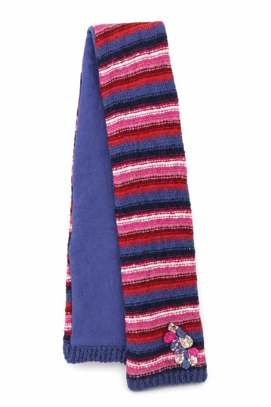 Monsoon Girls Purple Striped  Scarf Scarves & Wraps One Size