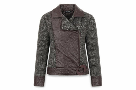 Front view of Adeline women’s brown jacket, size UK 14