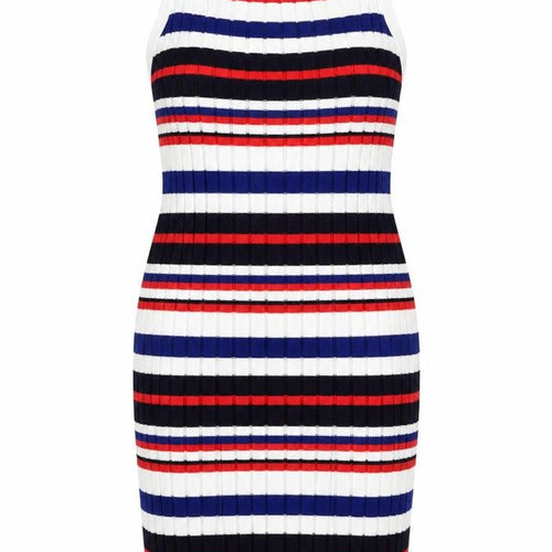 Divided Womens Multicoloured Striped  Tank Dress  Size L