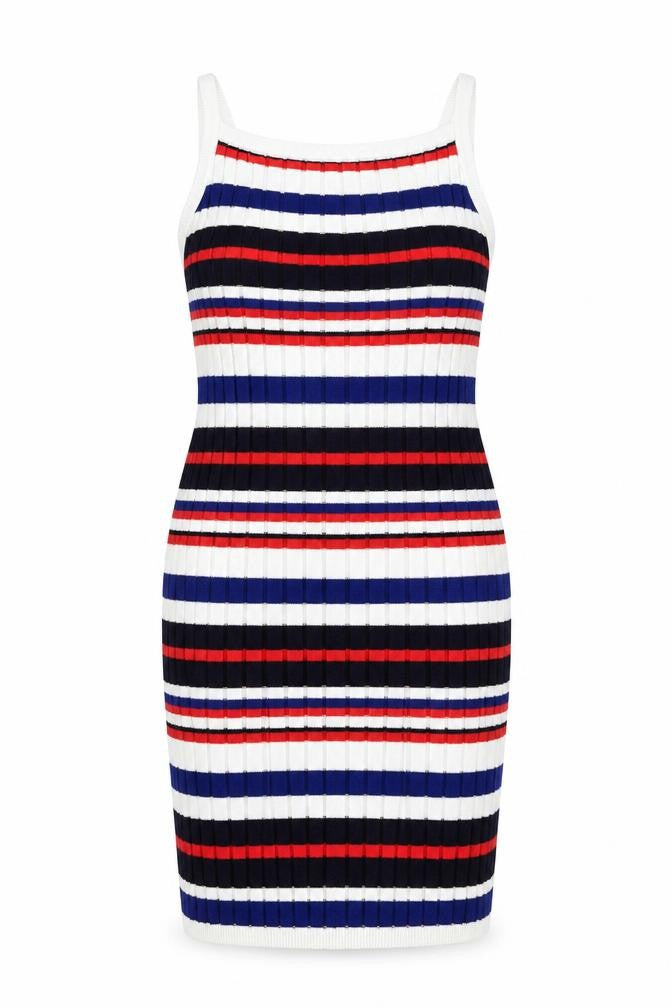 Divided Womens Multicoloured Striped  Tank Dress  Size L