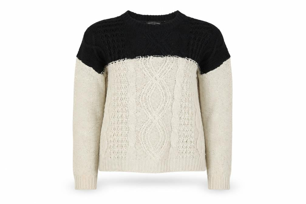Front view of Dorothy Perkins women’s beige jumper, size UK 10
