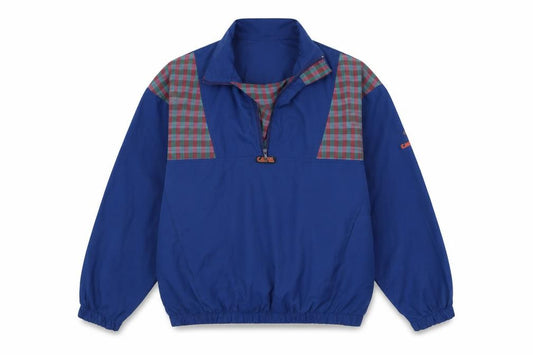 Front view of Caviva men’s blue windbreaker jacket, size 40
