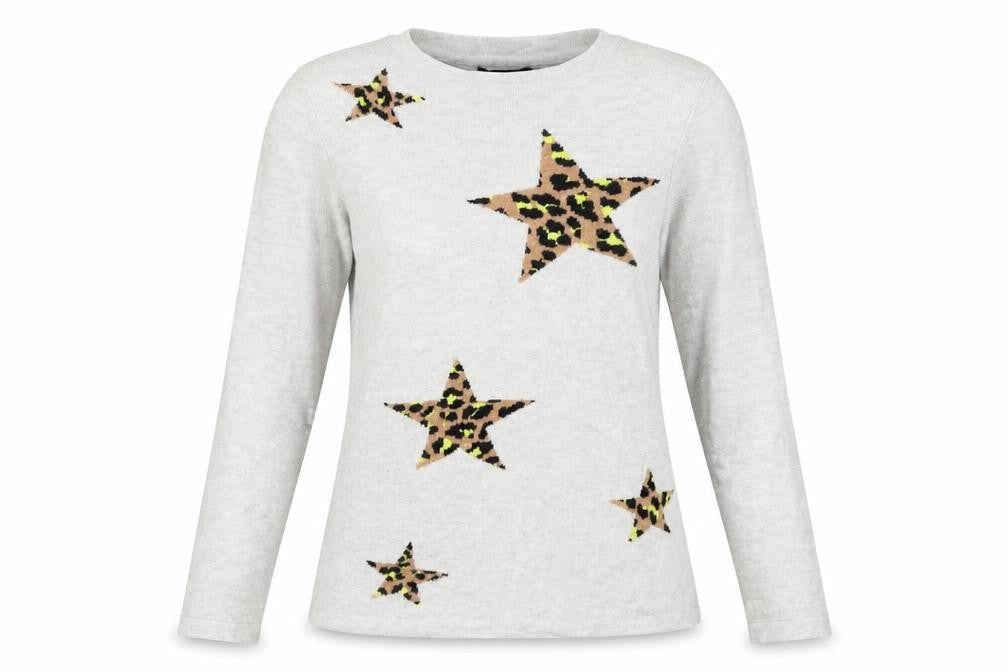 Front view of M&Co women’s grey knit jumper, size UK 10