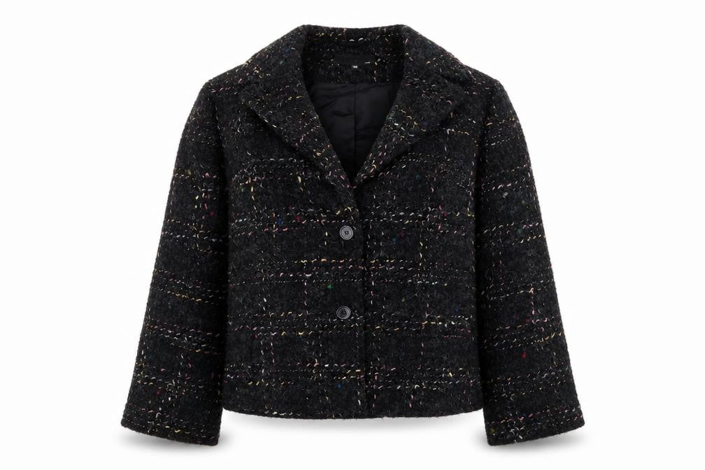 EVELIN BRANDT Womens Black Polka Dot  Jacket  Size 14