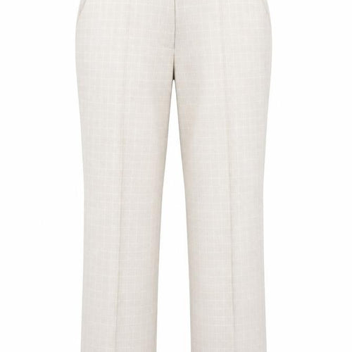 Marks & Spencer Womens Beige Plaid  Trousers  Size 12 L24 in