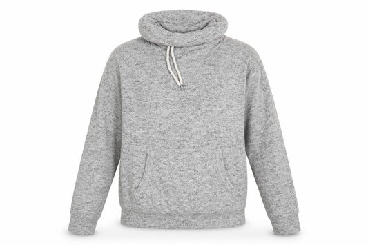 Front view of Atmosphere women’s grey pullover sweatshirt, size UK 10
