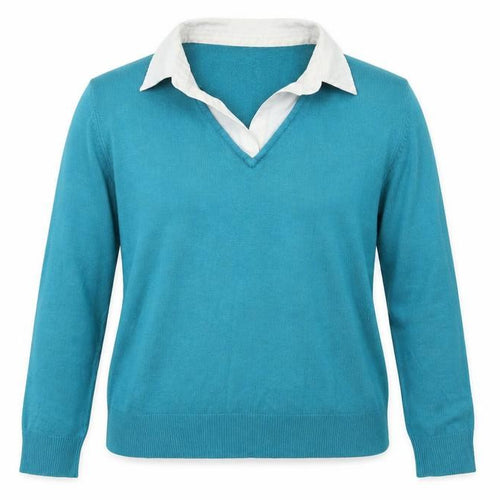 Ellie Louise Womens Blue  Knit Pullover Jumper Size M