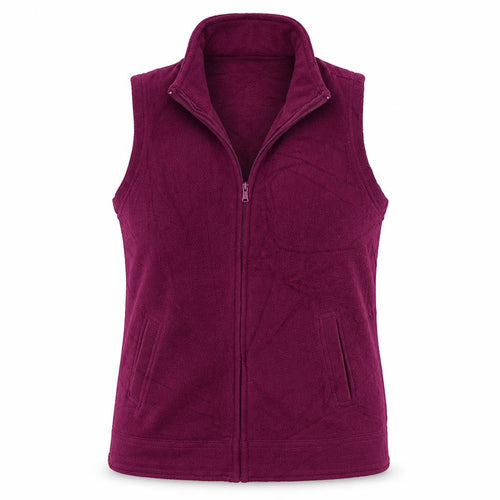 EWM Womens Purple  Fleece Gilet Jacket Size 10