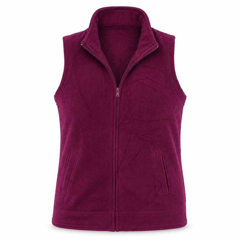 EWM Womens Purple  Fleece Gilet Jacket Size 10