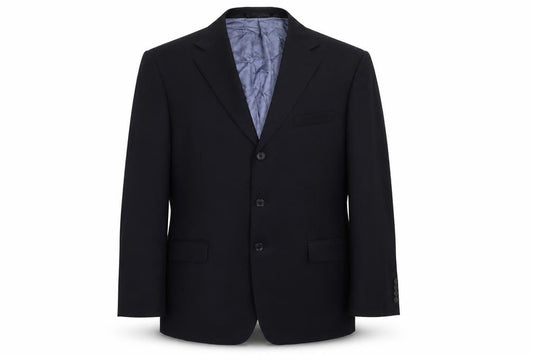 Front view of Reda men’s blue jacket suit jacket, size 42