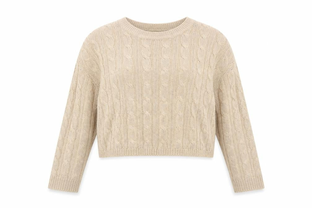 Front view of New Look women’s beige jumper, size M