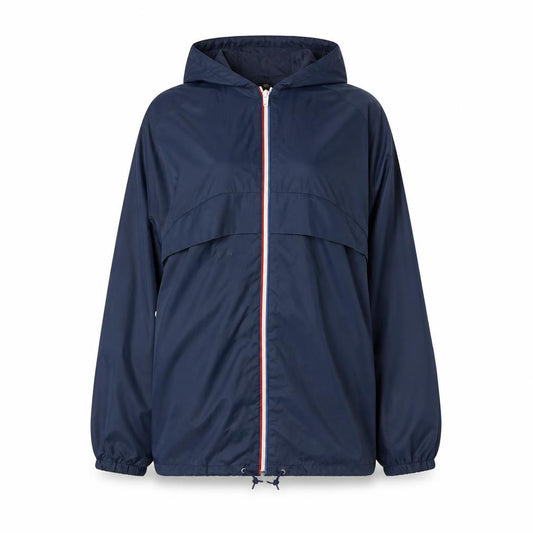 Front view of Preworn women’s blue jacket coat, size S