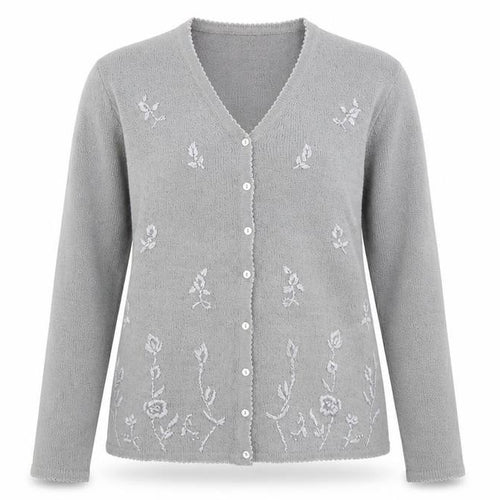 BON MARCHIE Womens Grey   Cardigan Jumper Size M