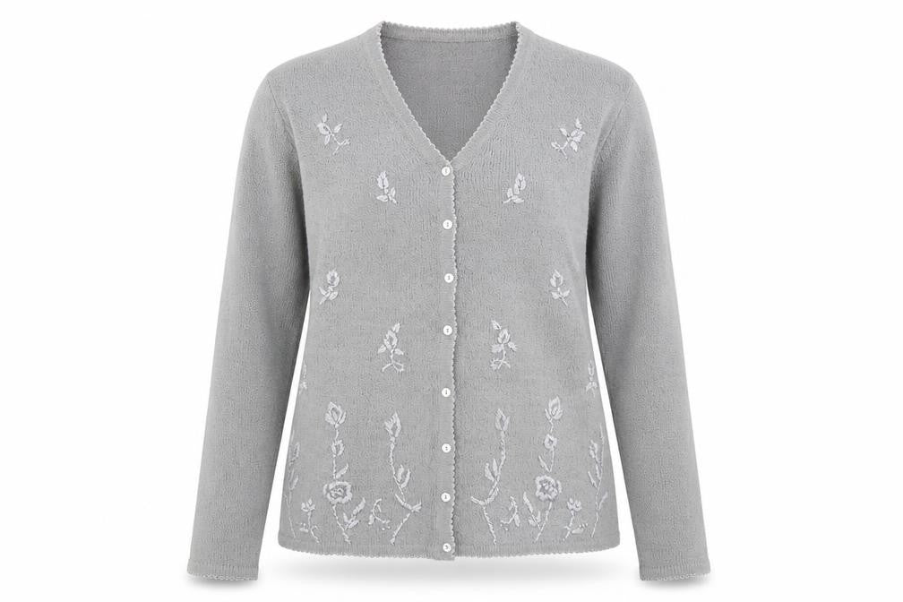 BON MARCHIE Womens Grey   Cardigan Jumper Size M