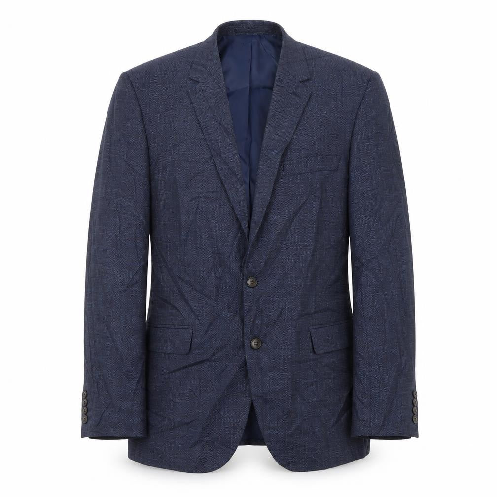 Front view of Marks & Spencer men’s blue jacket blazer, size 42